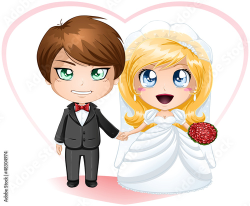 Bride and Groom Getting Married