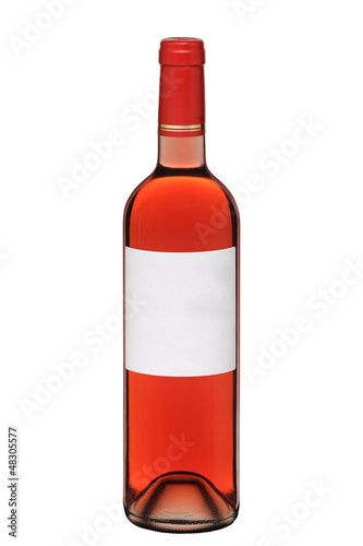 botella de vino rosado