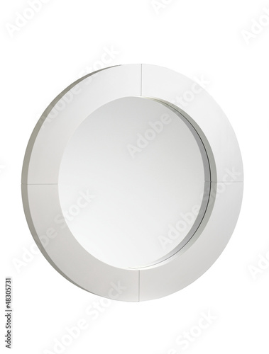 Espejo circular blanco