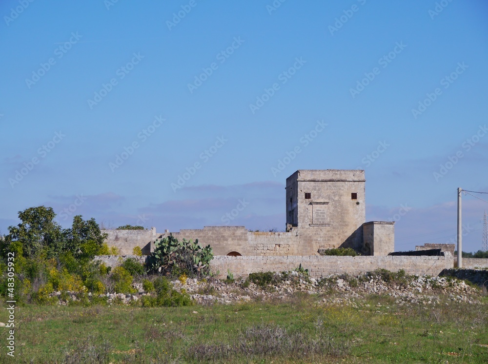 The remains of a historical farm called a masseria