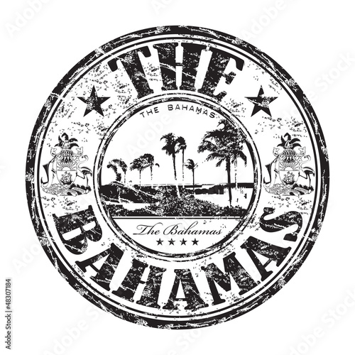 The Bahamas grunge rubber stamp