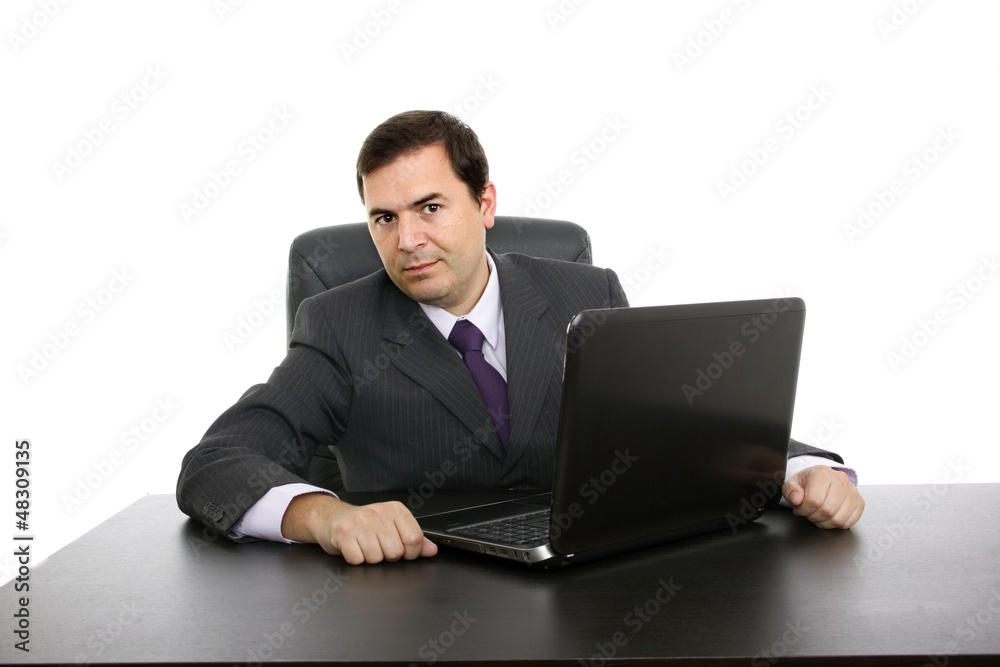 young business man working with is laptop young business man working with is laptop