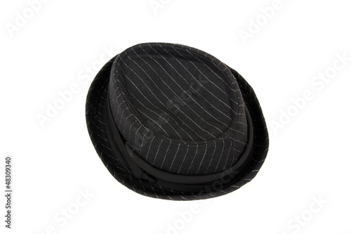Black hat on white background