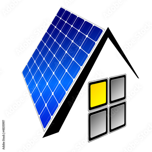 solar panels vector illustration