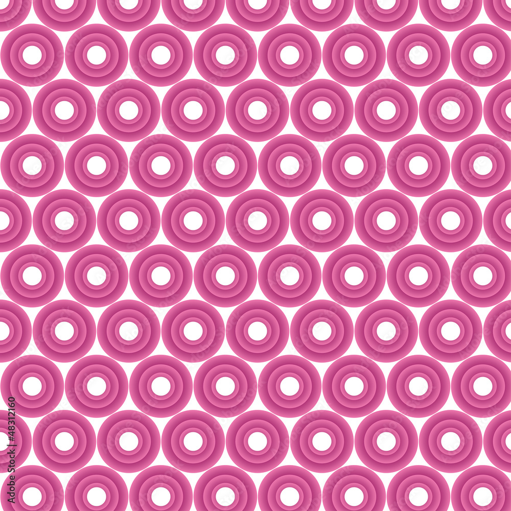 Volumetric pink circles on a white background Volumetric pink circles on a white background
