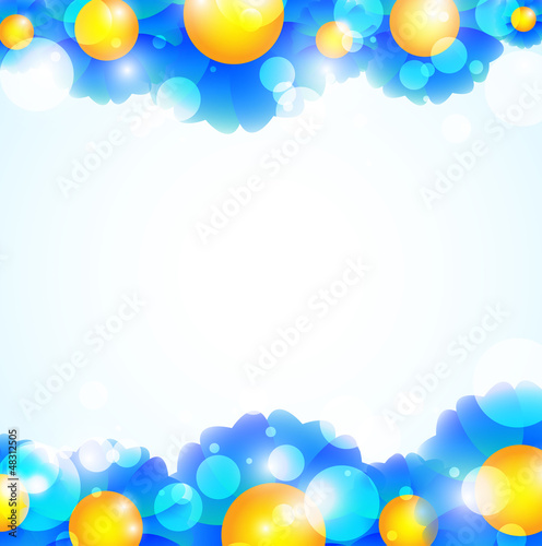 Blue flowers background