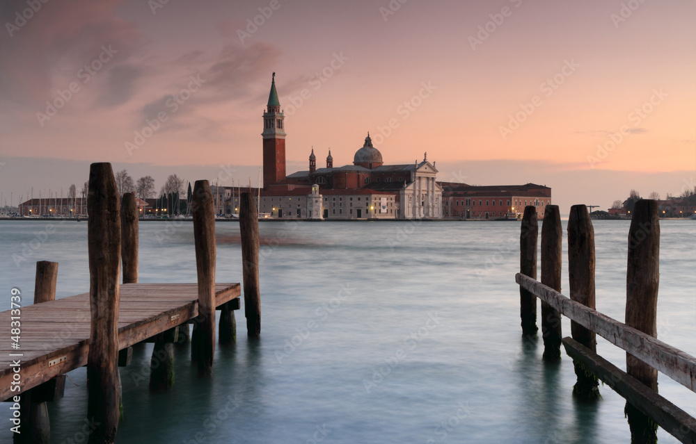 Obraz premium venetian landscape at sunset