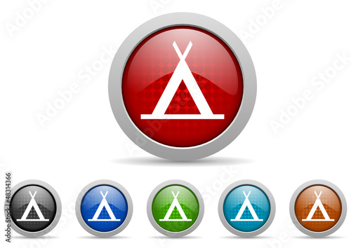 Free Download camping vector icon set - GFXLoad