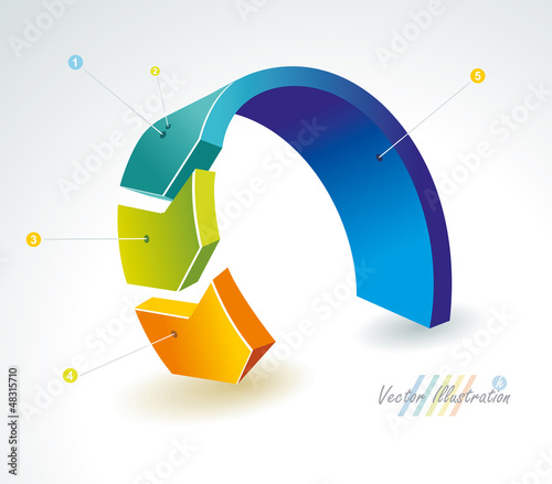 Vector 3d abstract background