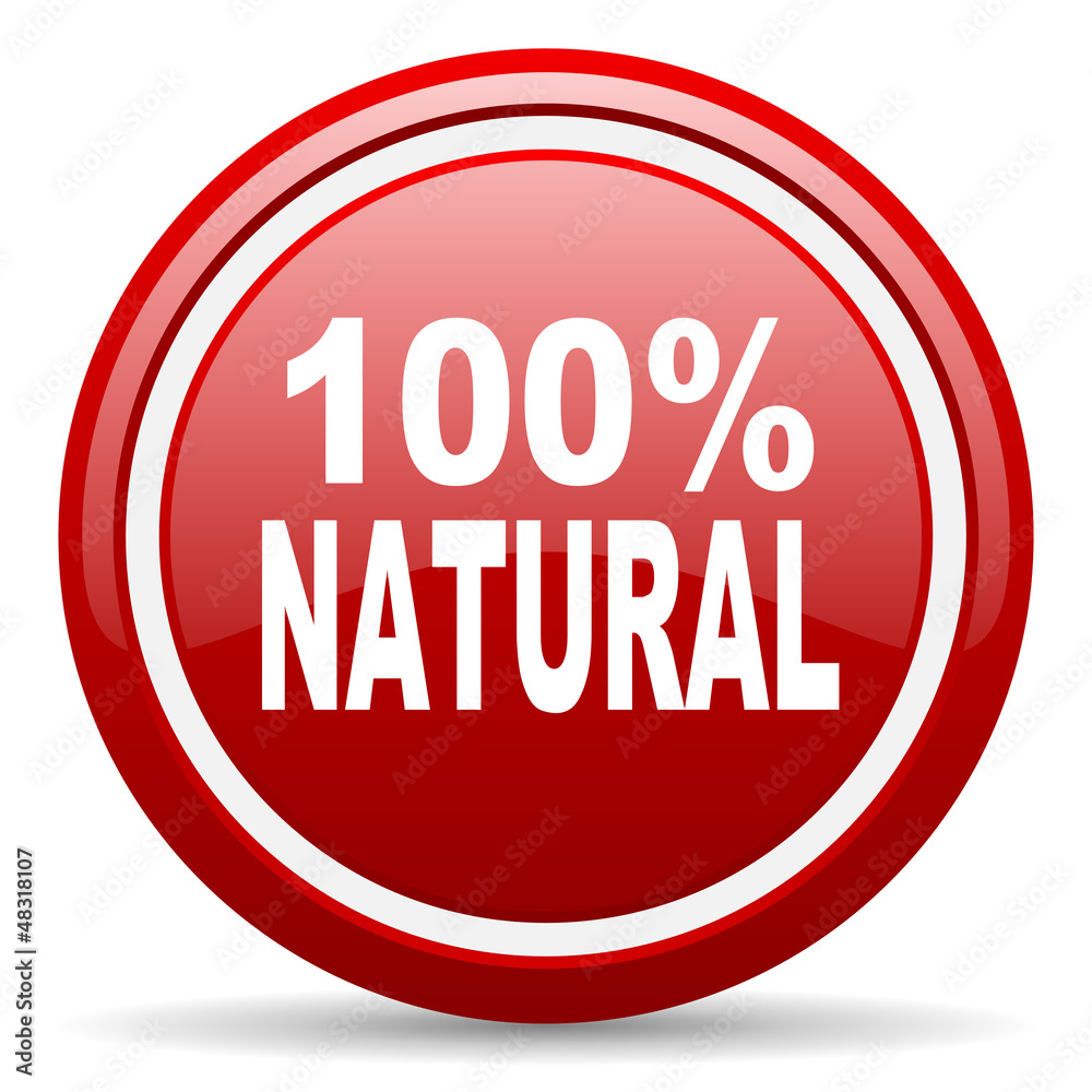 natural red glossy icon on white background natural red glossy icon on white background