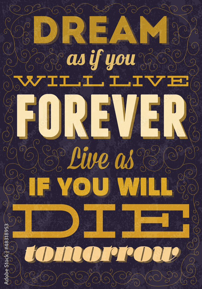 Fototapeta premium Typography vector motivational illustration.