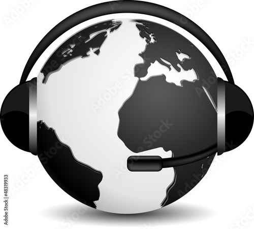 Globo with headphone