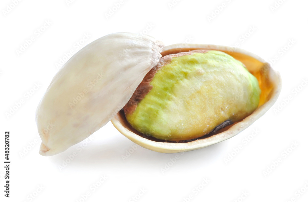 Pistachio nut on white background Pistachio nut on white background