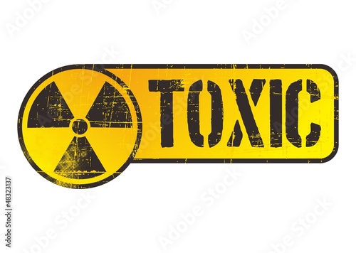 toxic yellow sign photo