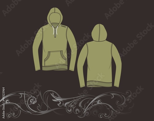 dark hood jacket