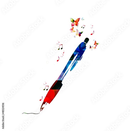 Colorful vector pen