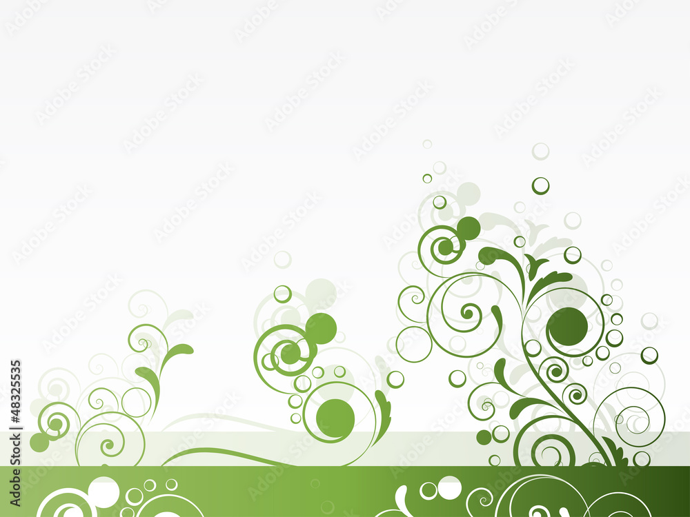 Floral frame with swirls and place for text Floral frame with swirls and place for text