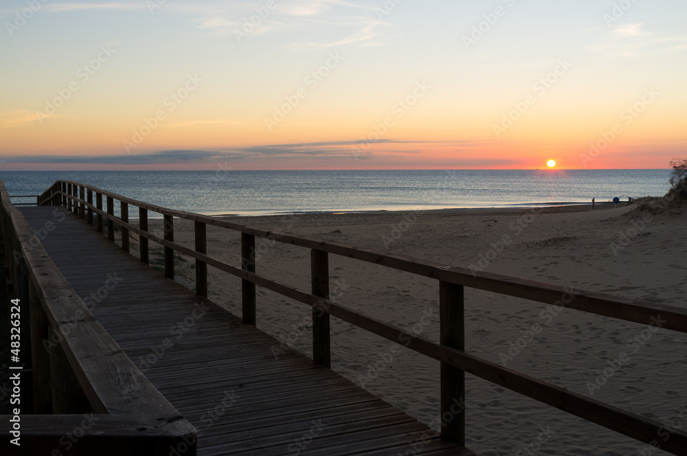 Early morning on Arenales beach