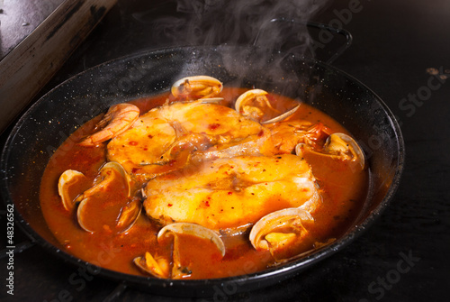 Obraz na plátně Cooking hake