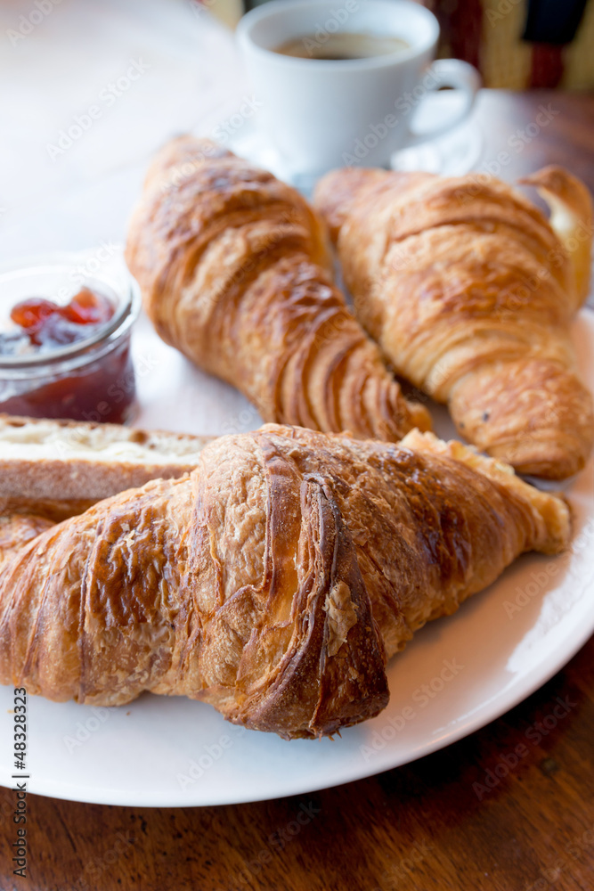 coffee and croissants