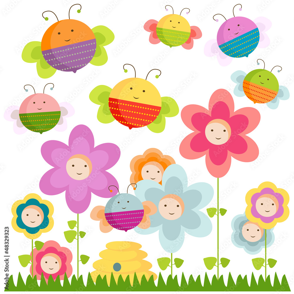 bees and flowers bees and flowers