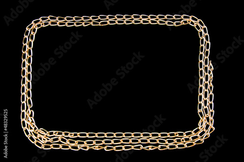 gilded chainlet on a black background