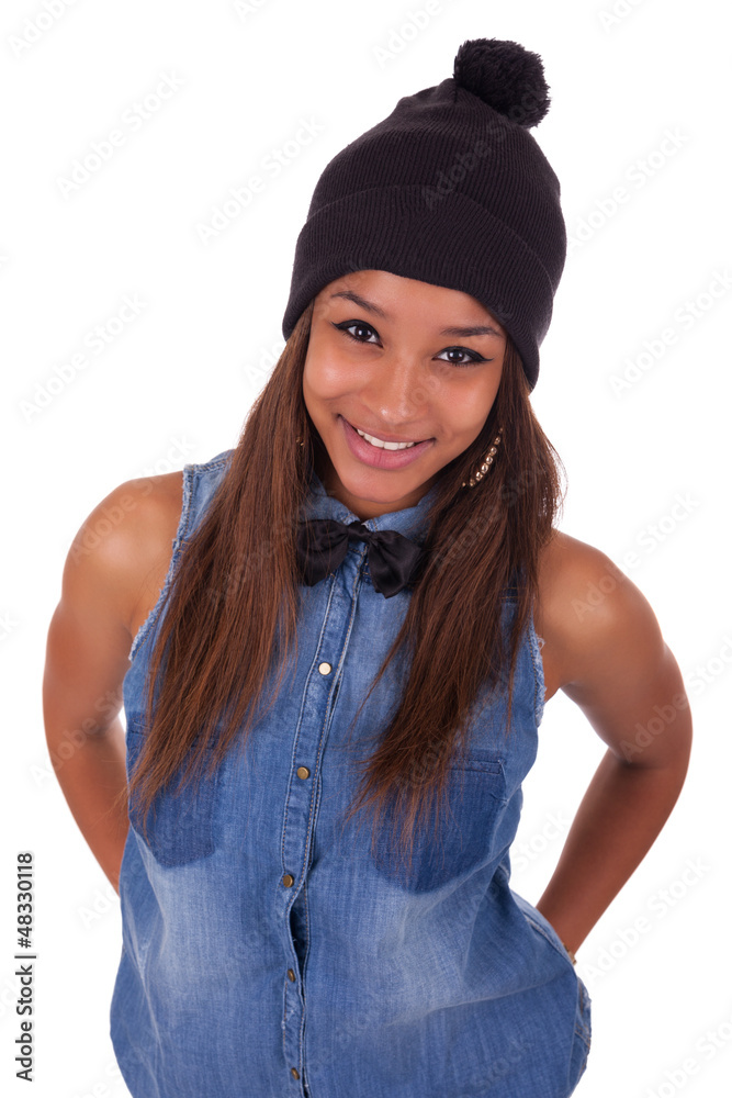 beautiful young african woman with long hair on studio backgroun beautiful young african woman with long hair on studio backgroun