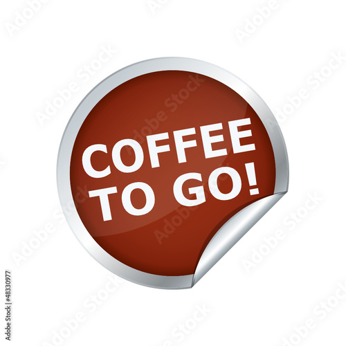 Button Sticker Coffee to go