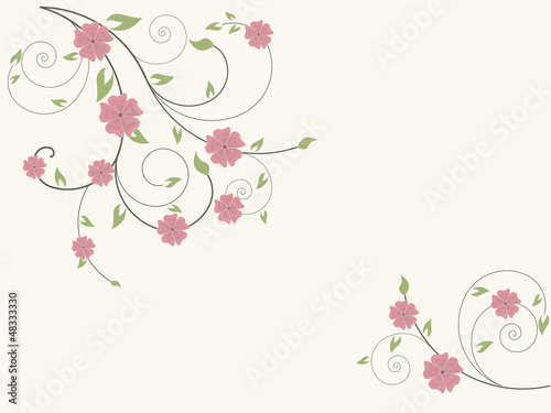 Abstract floral background with flowers