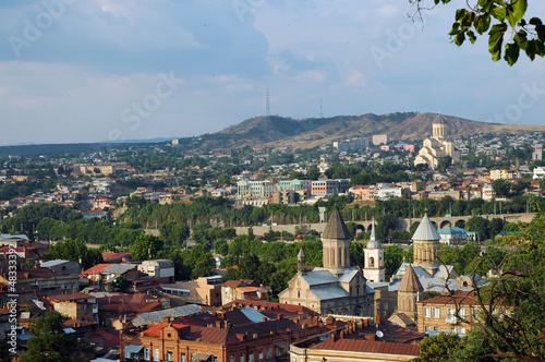 Panoramic view of the city Tbilisi, Georgia photo