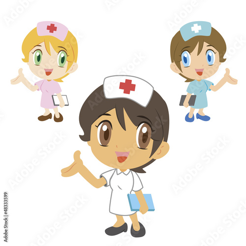 nurse ,cartoon character, vector illustration