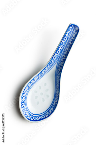 Canvas Print Chinese ceramic spoon