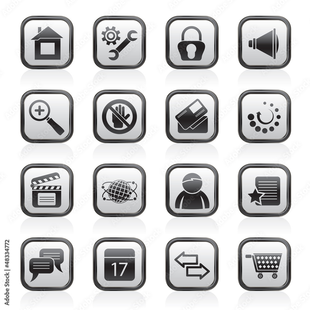 Website and internet icons - vector icon set Website and internet icons - vector icon set