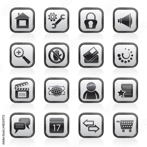 Website and internet icons - vector icon set