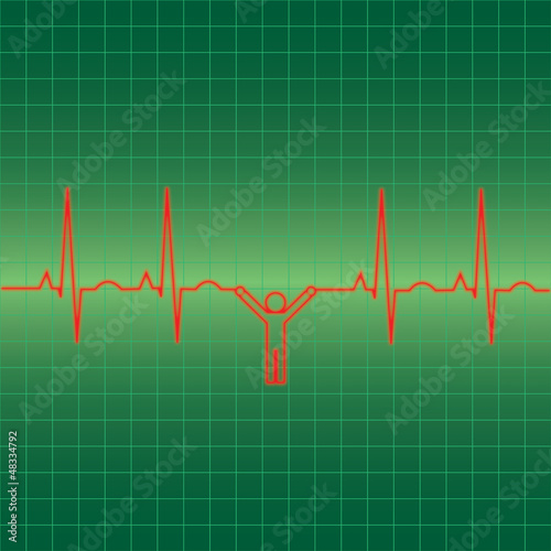 EKG man heartbeat