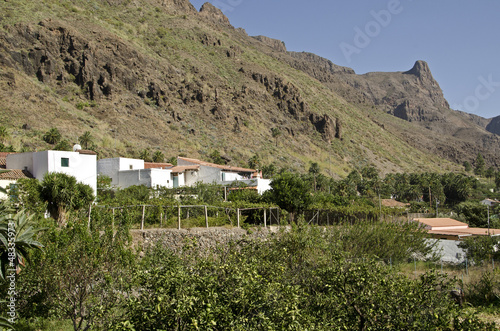 Gran Canaria, Barranco de Fataga mit Fataga.
