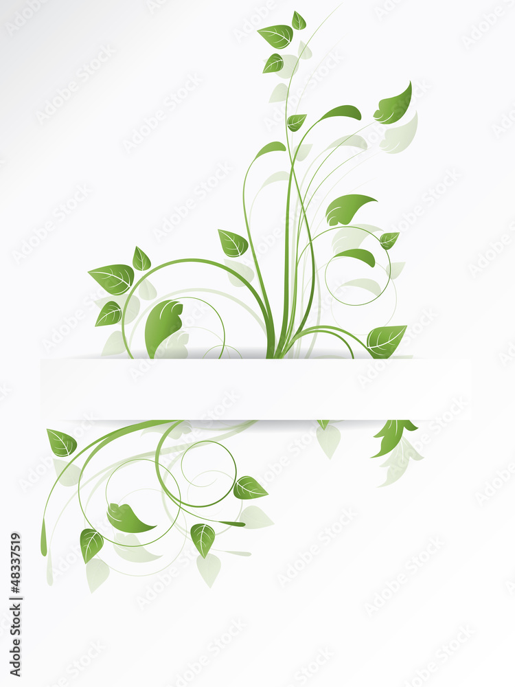 Floral seasonal background with swirls Floral seasonal background with swirls