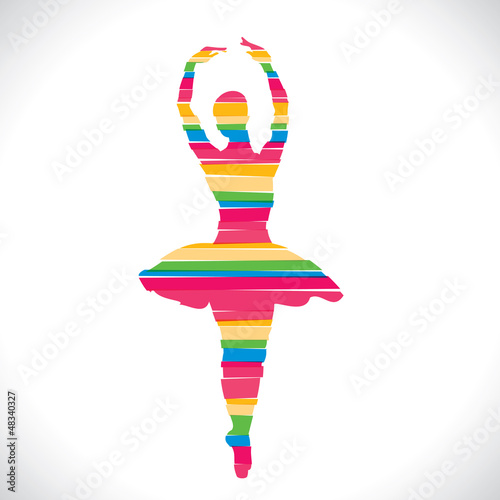 abstract dancing girl stock vector