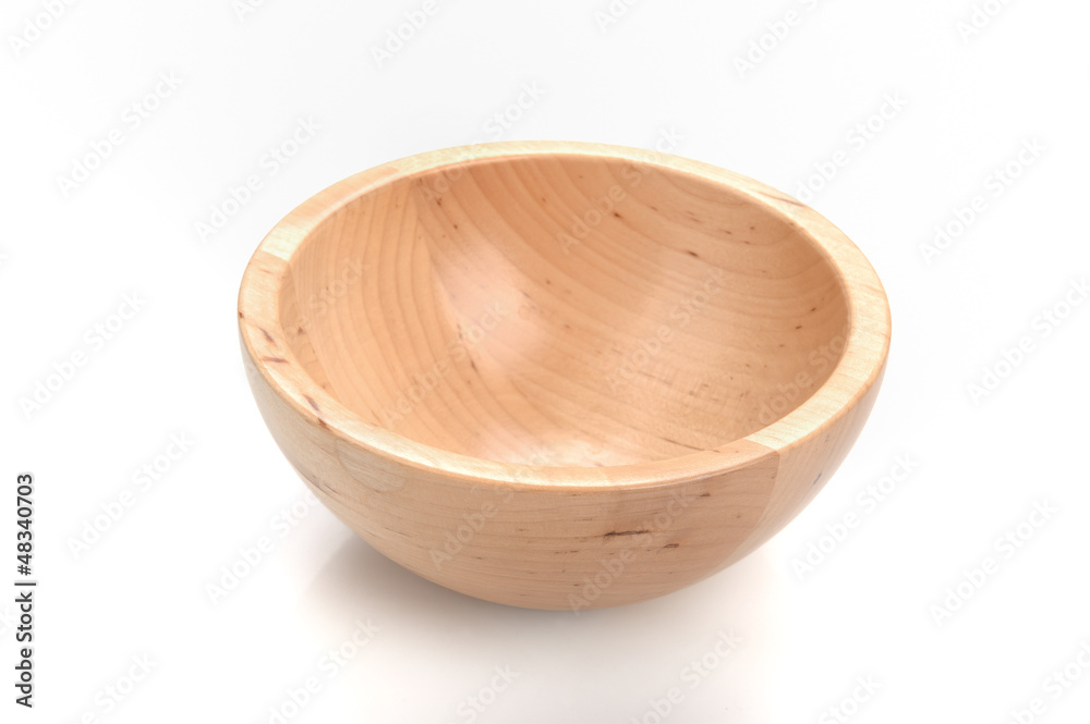 wooden bowl on white background wooden bowl on white background