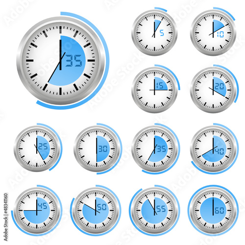 Uhr-Timer blau