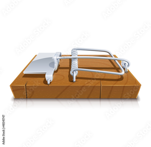 mousetrap vector illustration isolated on white background