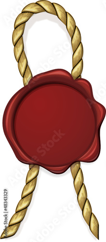 Red Sealing wax with rope