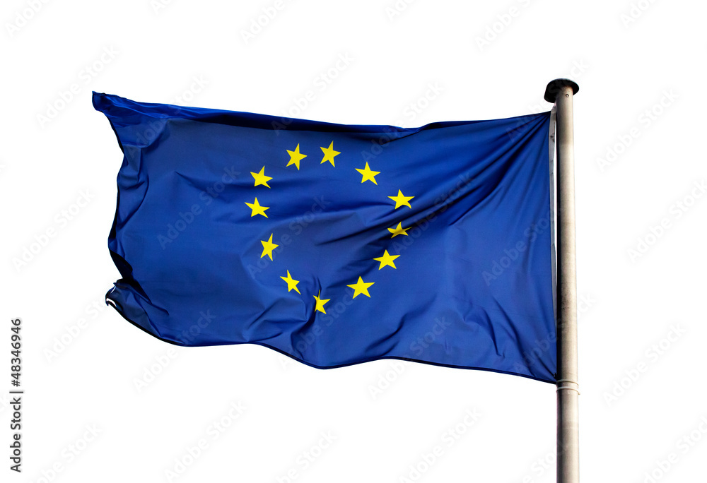 Flag of European Union on white background Flag of European Union on white background