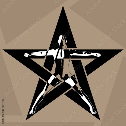 Pentagram. The man in the pentagram