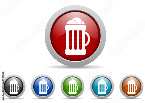 beer vector icon set