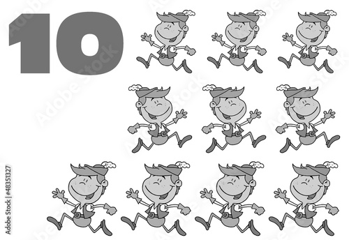Black And White Number Ten By Lords A Leaping