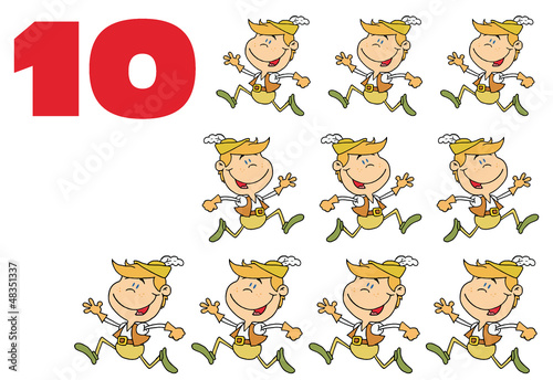 Red Number Ten By Lords A Leaping