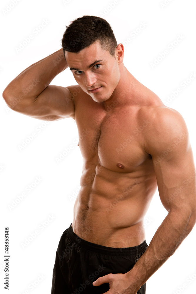 Young male underwear model Stock Photo