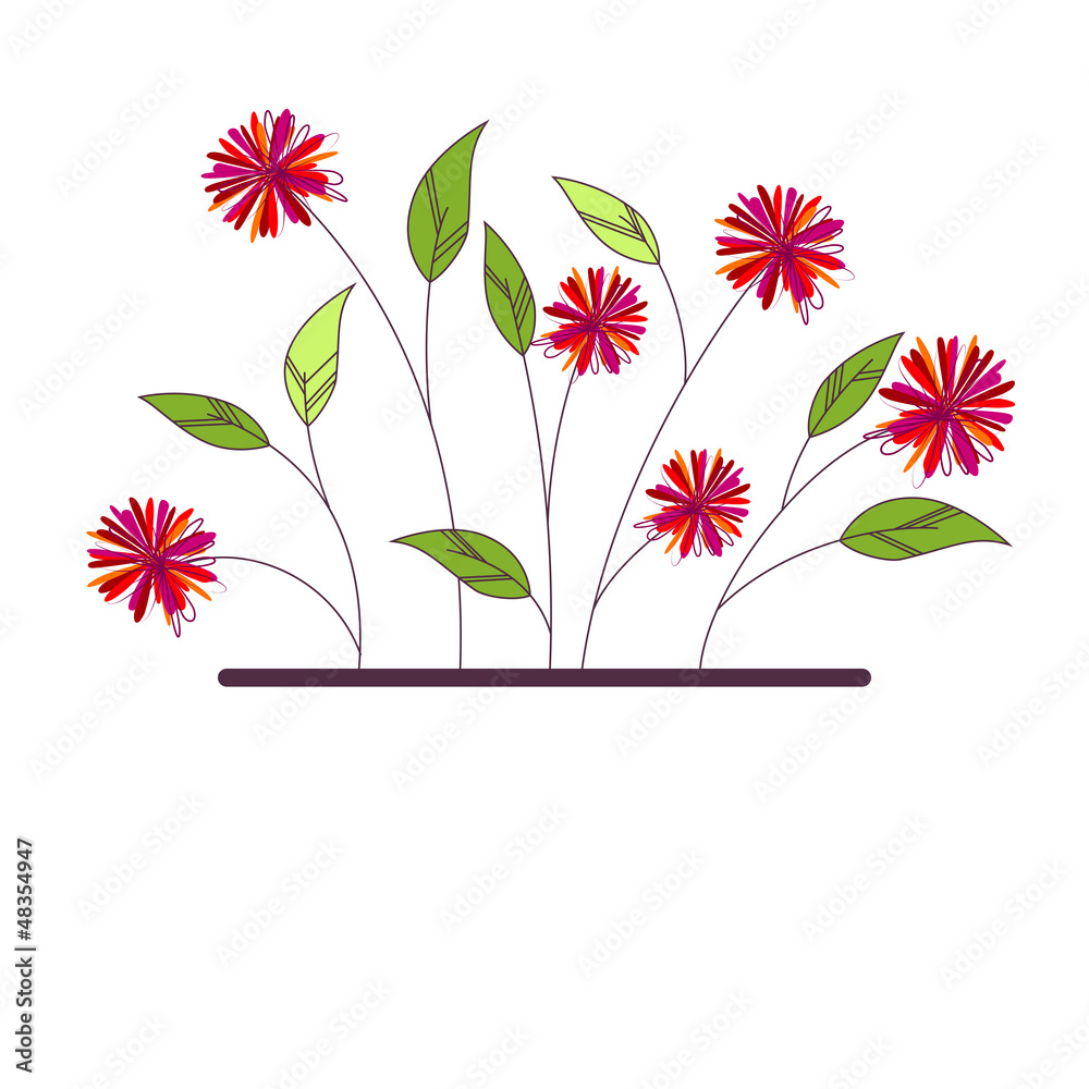 Obraz premium cute asters background