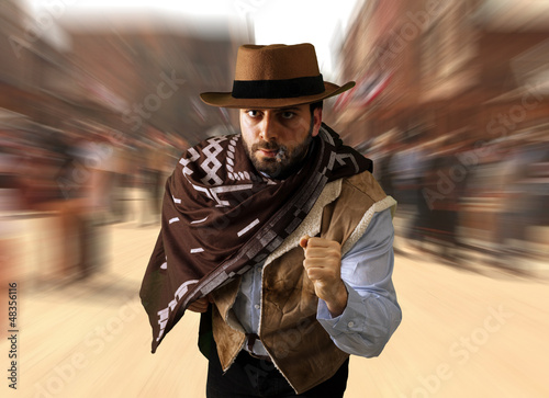 Gunman runs in the far west photo